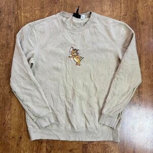 H&M x Warner Bros Tom and Jerry tan kid core sweatshirt